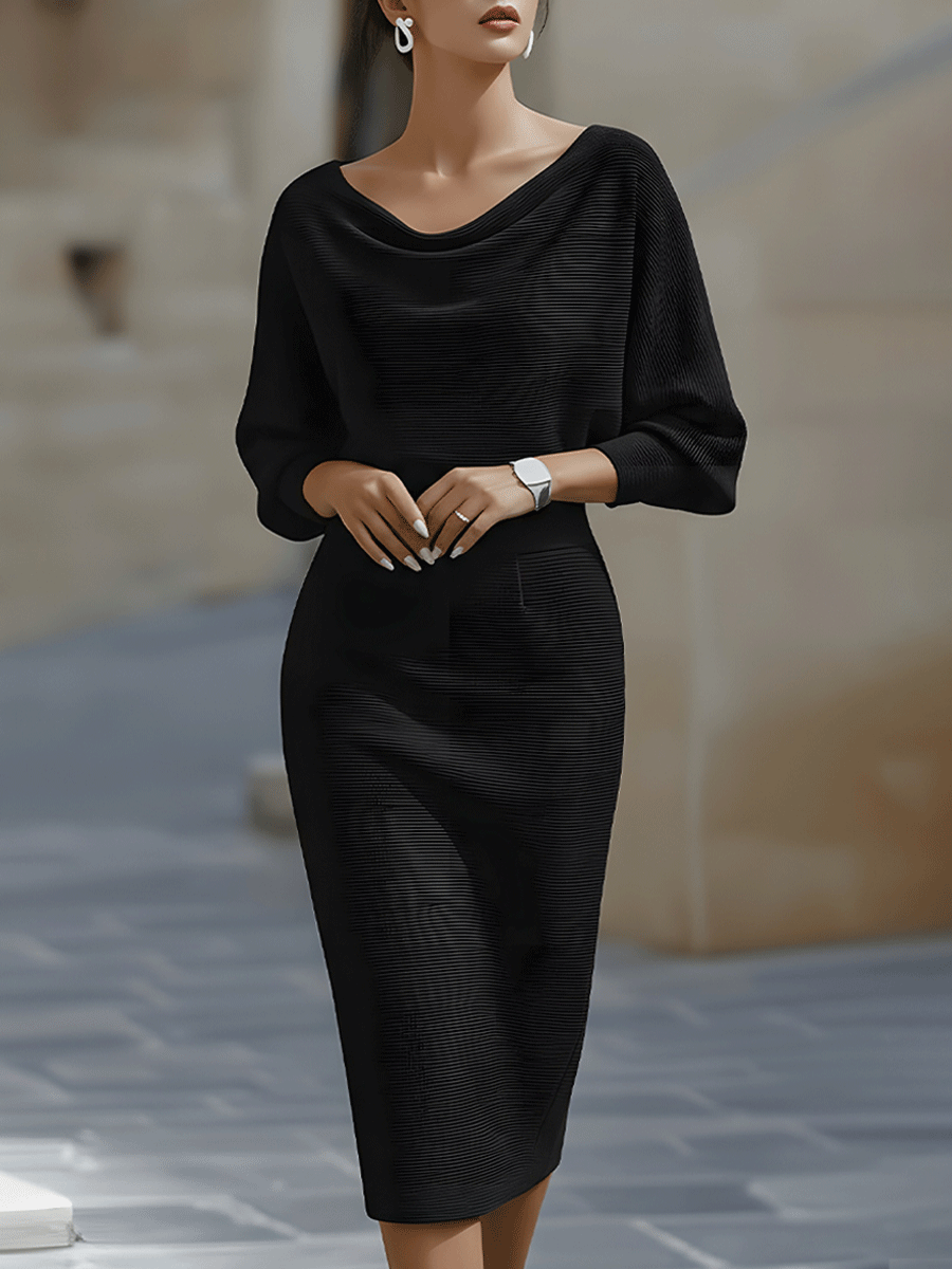 Briellé | Luxury Batwing Midi Dress