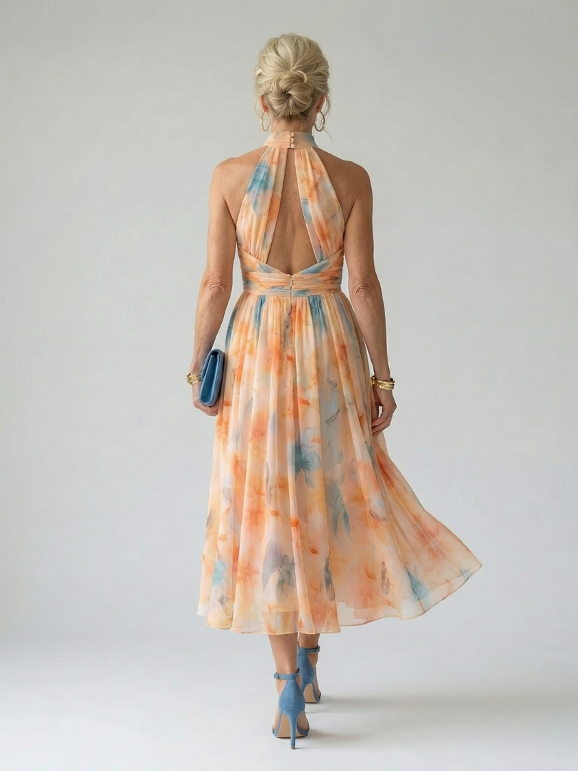 Cecilia | Soft Halter Midi Dress