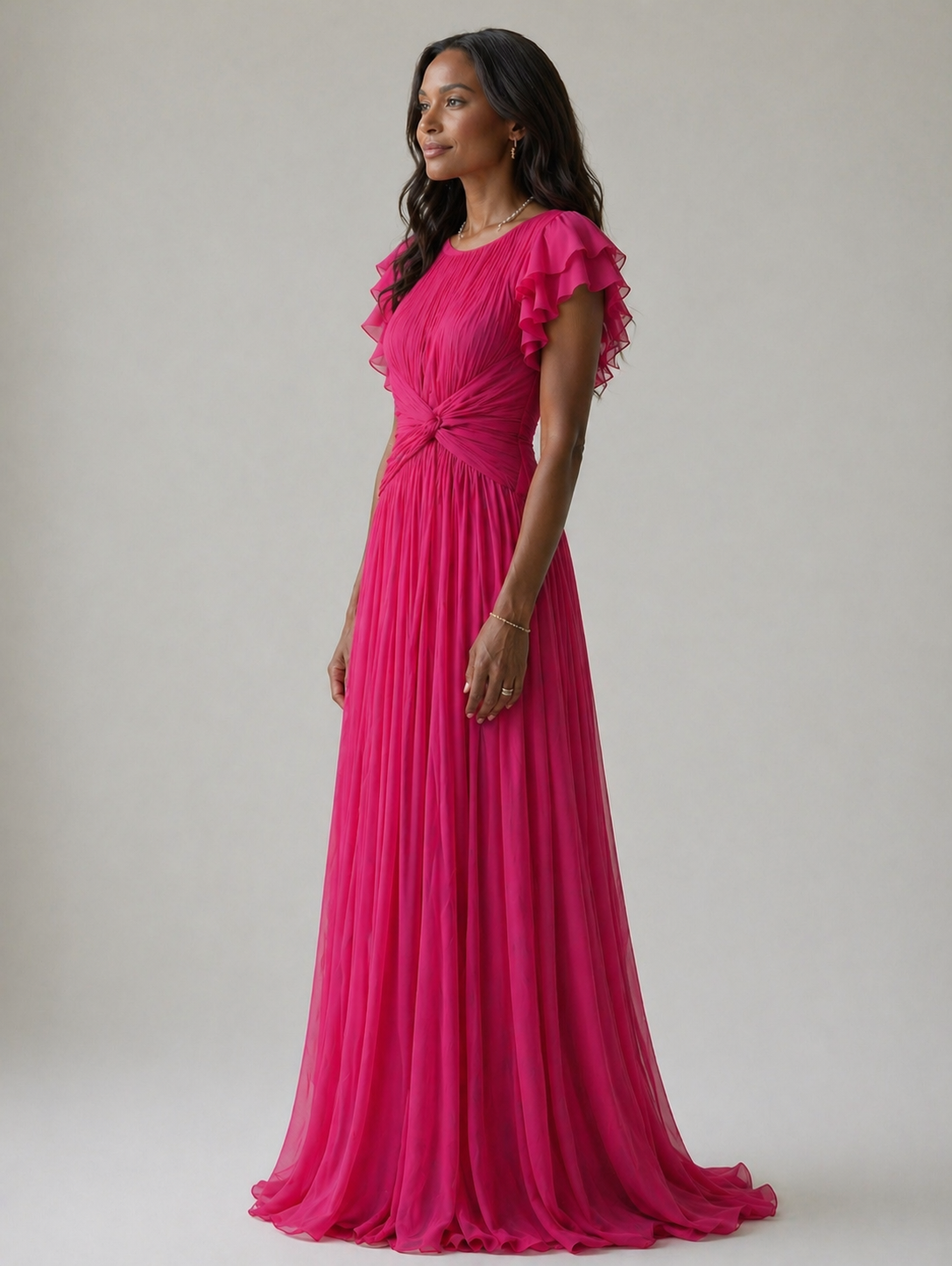 Celeste | Pleated Evening Dress