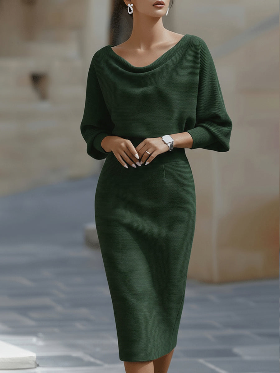 Briellé | Luxury Batwing Midi Dress