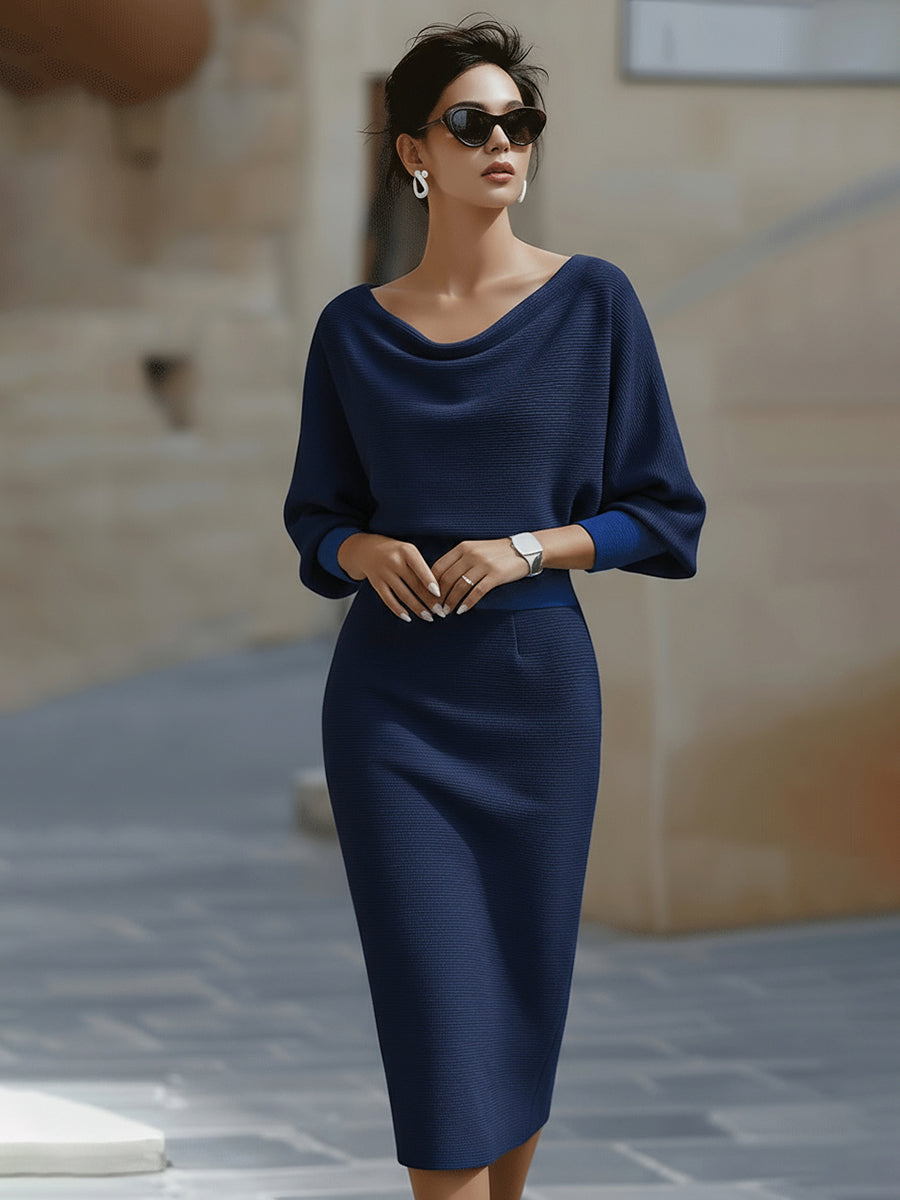 Briellé | Luxury Batwing Midi Dress