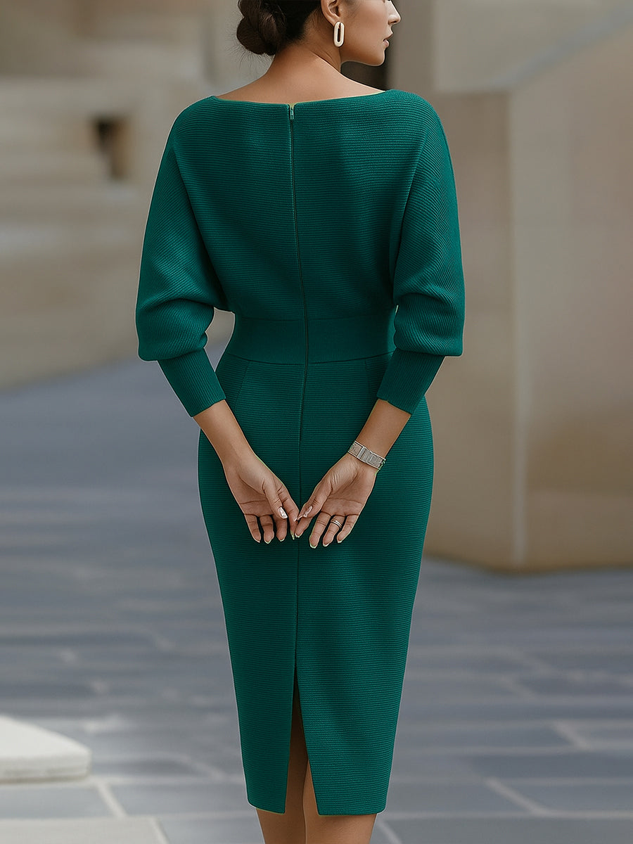Briellé | Luxury Batwing Midi Dress