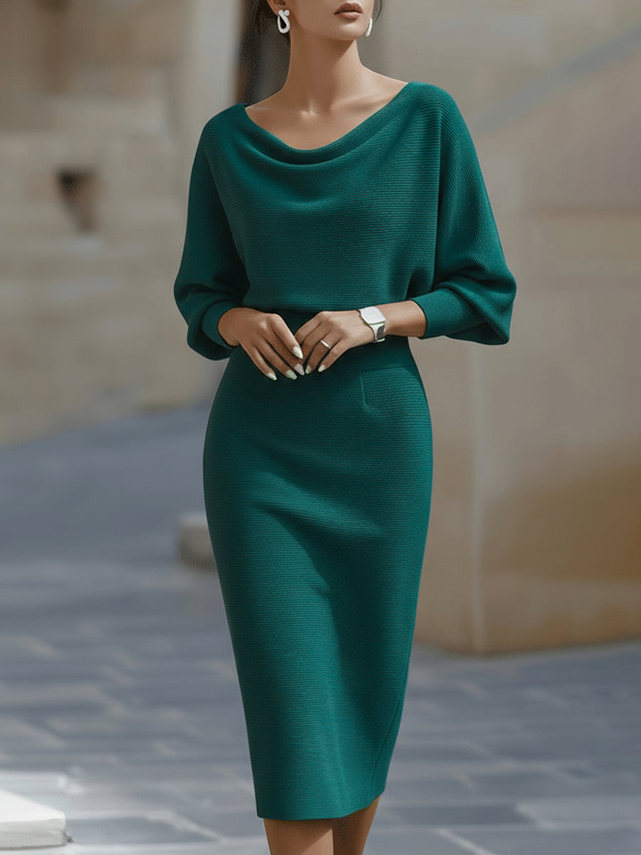 Briellé | Luxury Batwing Midi Dress